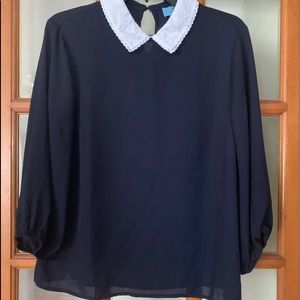 Cece navy blouse women’s size medium